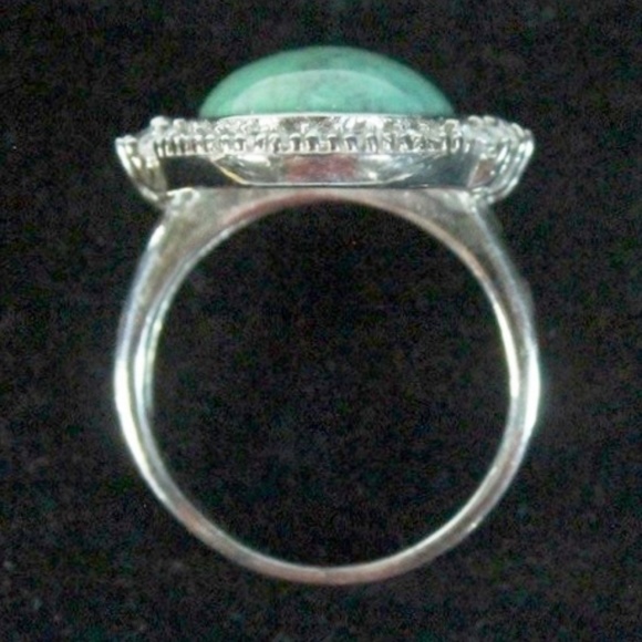 Good Golly Green 12 Carat Turquoise 925 Bling Ring - Picture 3 of 6